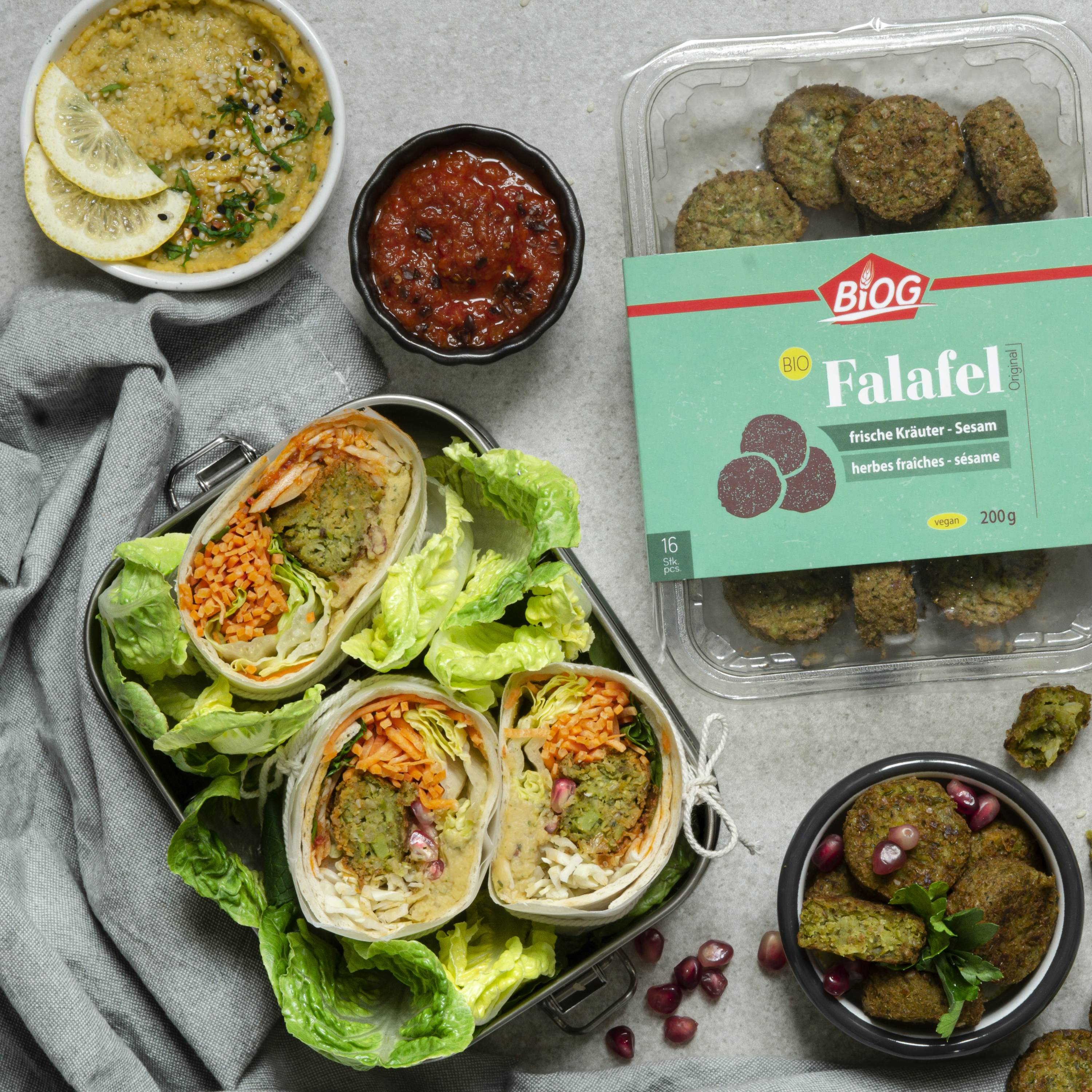 BIOG Falafel Wraps Wesbite
