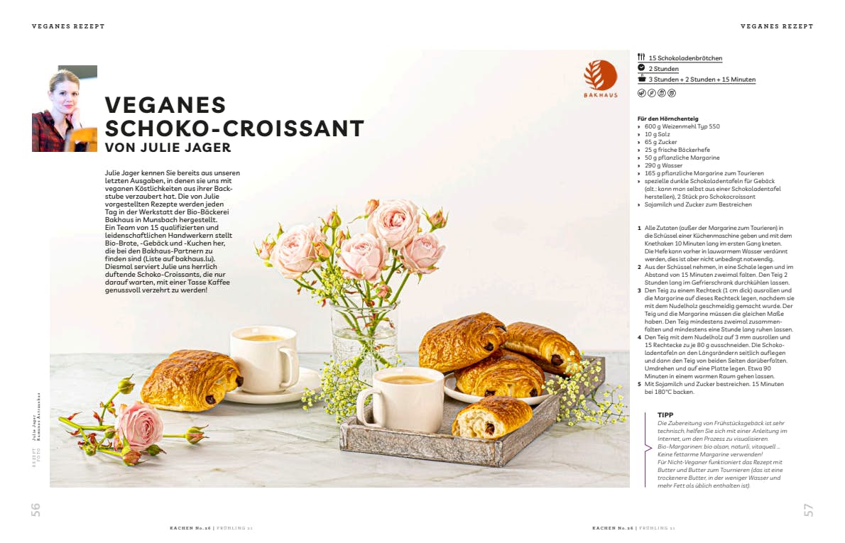 Kachen Schokocroissant