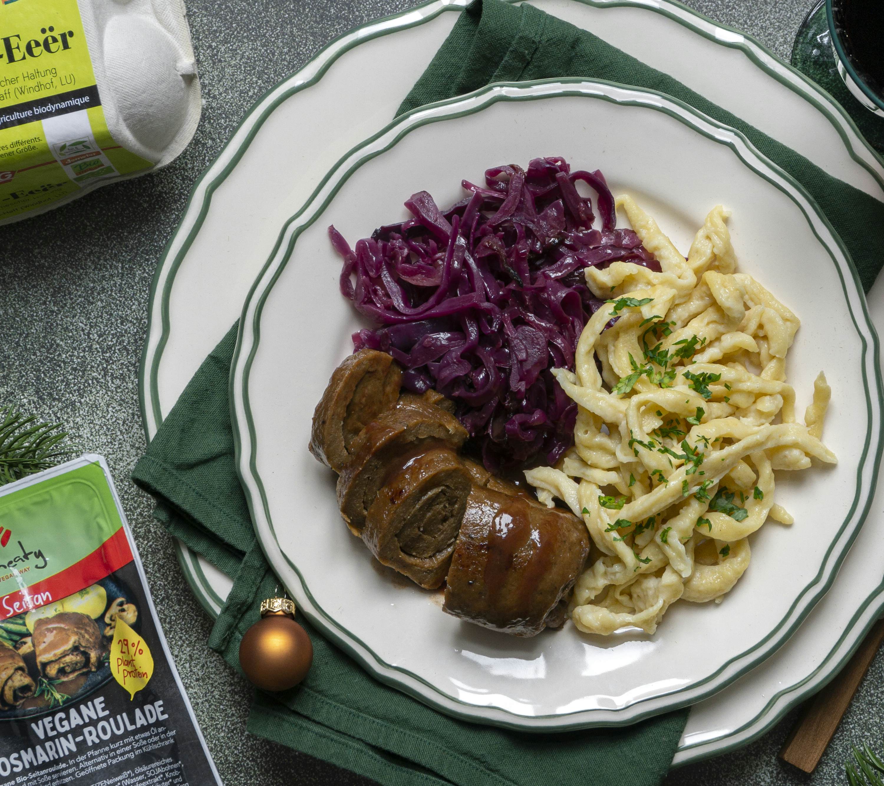 Weihnachten Hauptspeise Vegan Rouladen Website